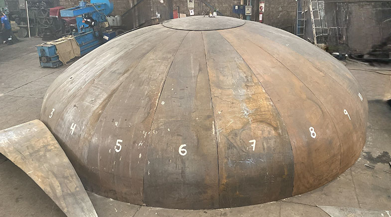 Tapas de acero al carbón y acero inoxidable para tanques industriales